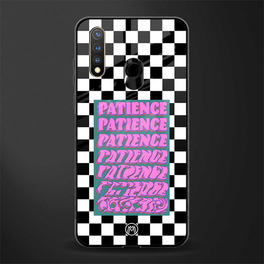 patience checkered glass case for vivo u20 image