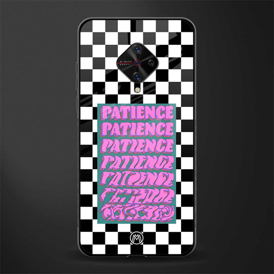 patience checkered glass case for vivo s1 pro image