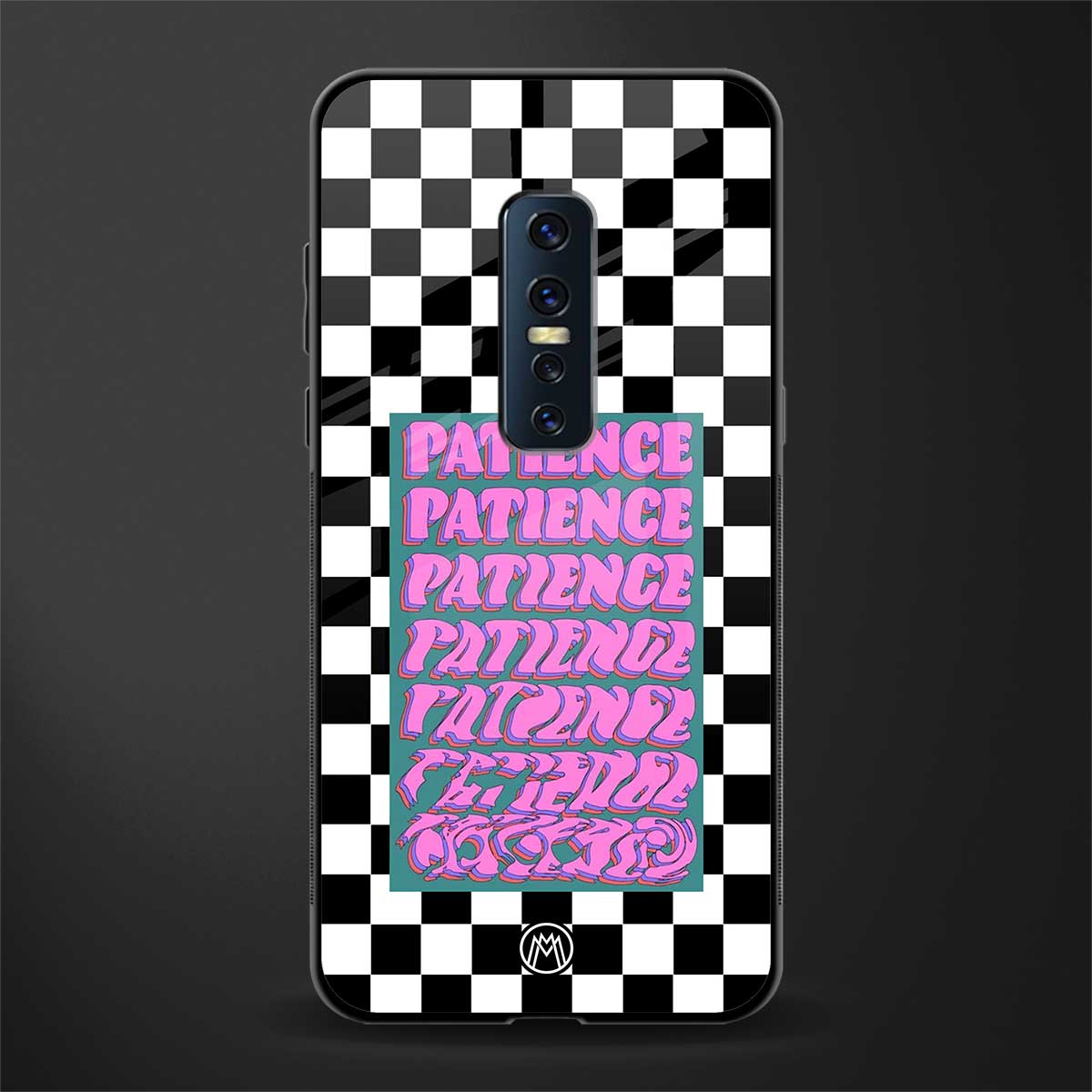 patience checkered glass case for vivo v17 pro image