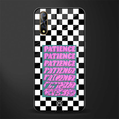 patience checkered glass case for vivo s1 image