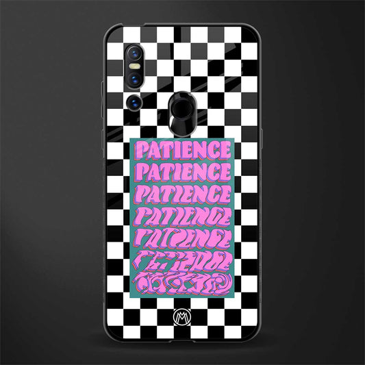 patience checkered glass case for vivo v15 image