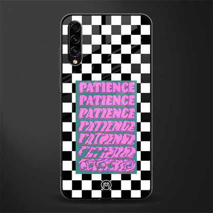 patience checkered glass case for samsung galaxy a50 image