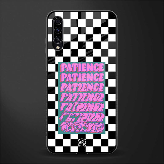 patience checkered glass case for samsung galaxy a50 image