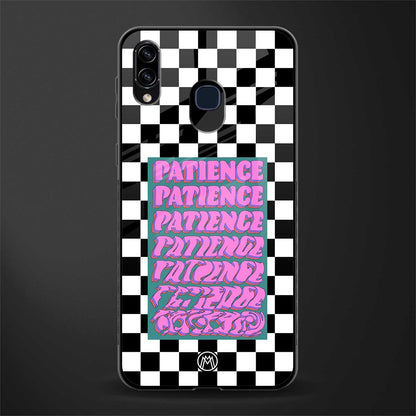 patience checkered glass case for samsung galaxy m10s image