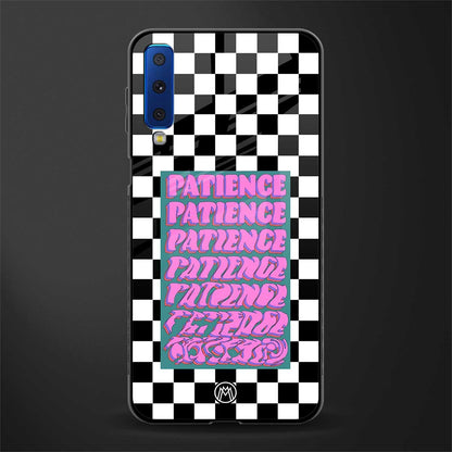 patience checkered glass case for samsung galaxy a7 2018 image