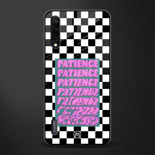patience checkered glass case for mi a3 redmi a3 image