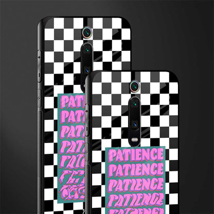 patience checkered glass case for redmi k20 pro image-2