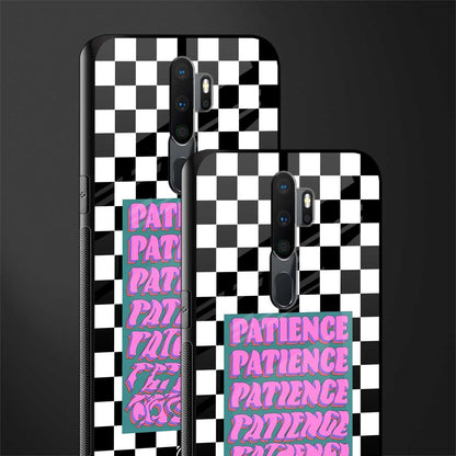 patience checkered glass case for oppo a5 2020 image-2