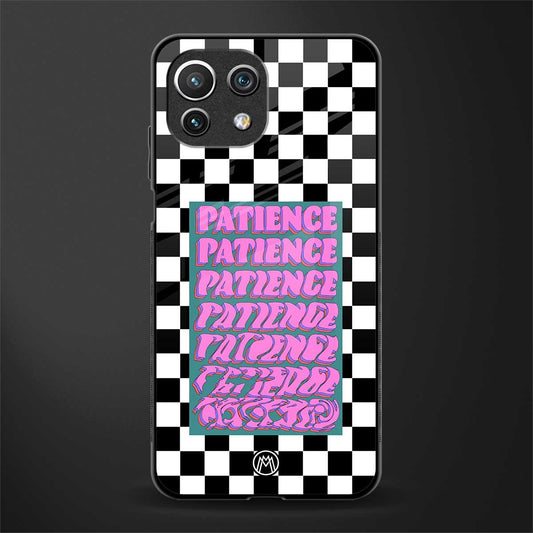 patience checkered glass case for mi 11 lite image
