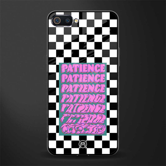 patience checkered glass case for realme c2 image