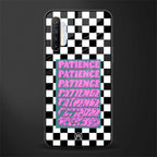patience checkered glass case for realme x2 image