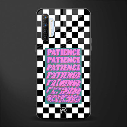 patience checkered glass case for realme xt image