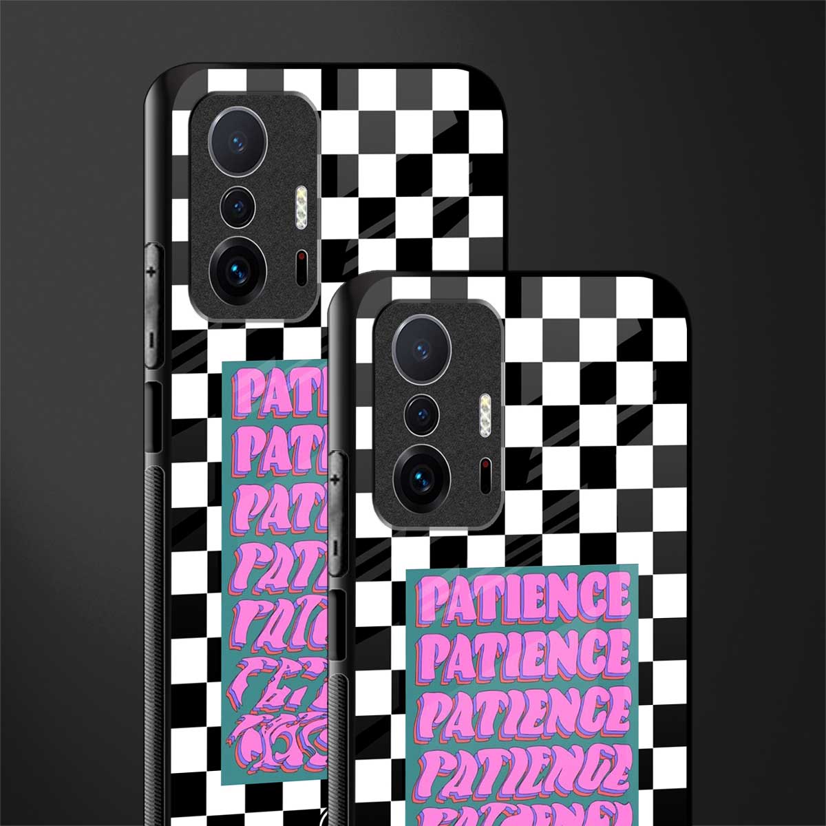 patience checkered glass case for mi 11t pro 5g image-2
