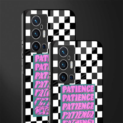 patience checkered glass case for vivo x70 pro plus image-2