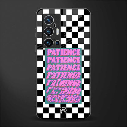 patience checkered glass case for vivo x70 pro plus image