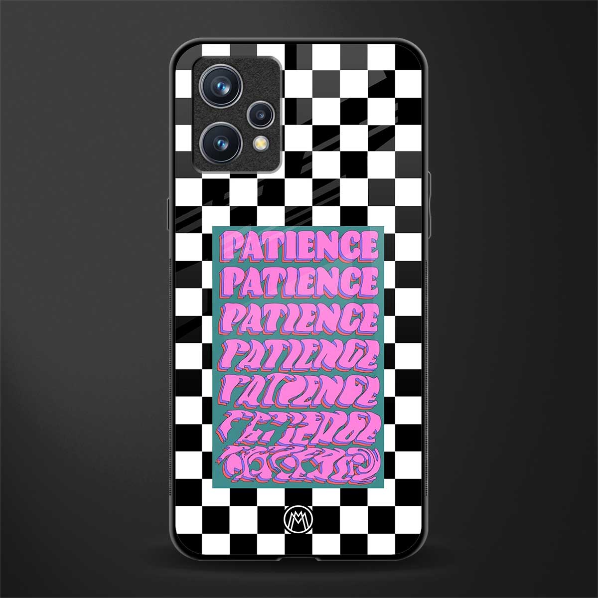 patience checkered glass case for realme 9 pro plus 5g image