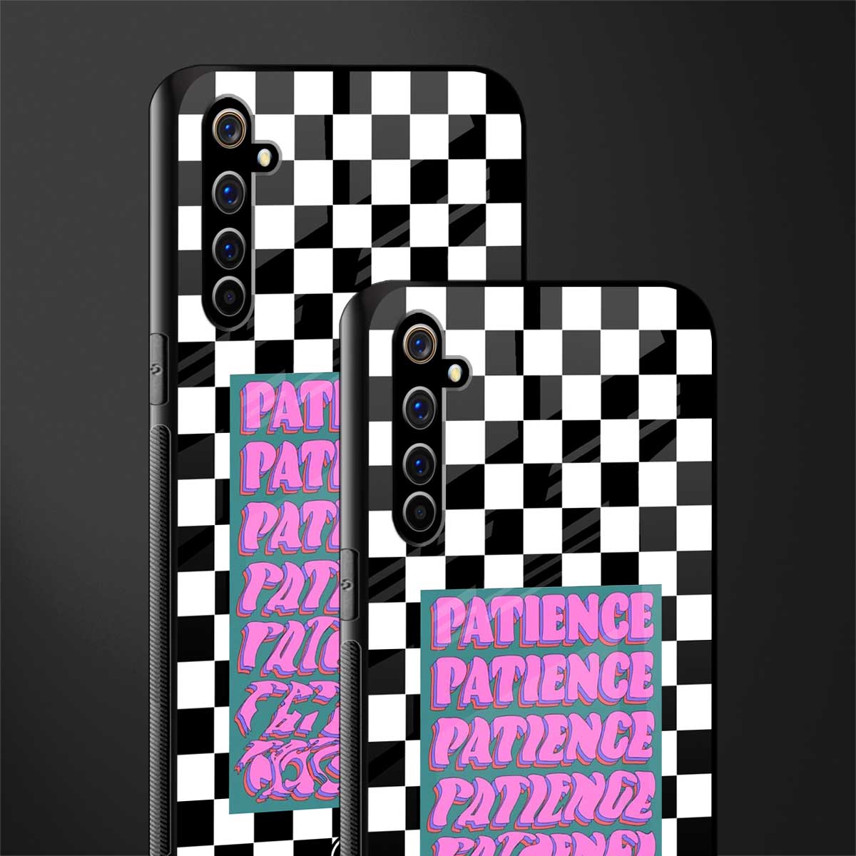 patience checkered glass case for realme x50 pro image-2