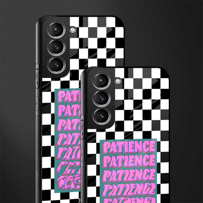patience checkered glass case for samsung galaxy s21 plus image-2