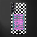 patience checkered glass case for samsung galaxy s22 plus 5g image