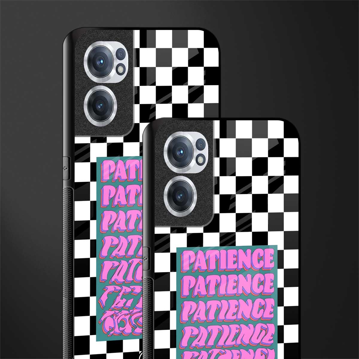 patience checkered glass case for oneplus nord ce 2 5g image-2
