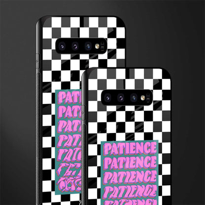 patience checkered glass case for samsung galaxy s10 image-2