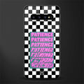 patience checkered glass case for samsung galaxy s10 plus image