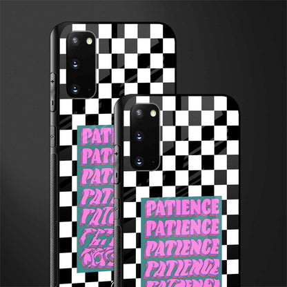 patience checkered glass case for samsung galaxy s20 image-2