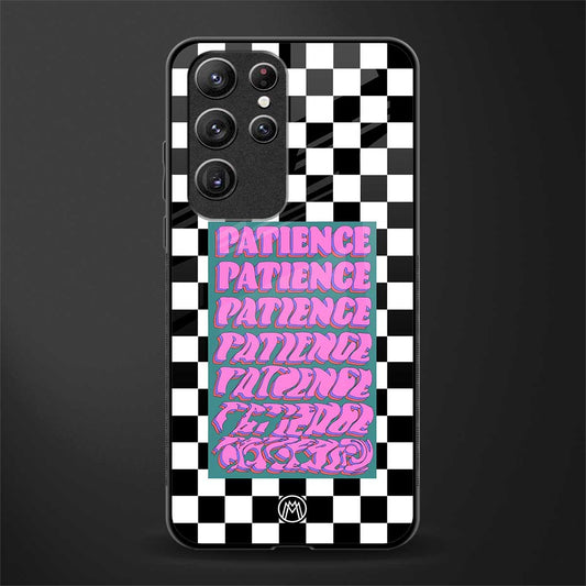 patience checkered glass case for samsung galaxy s22 ultra 5g image