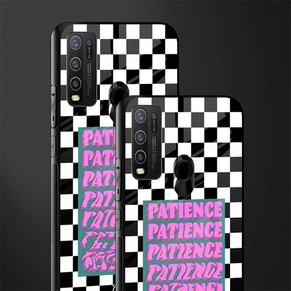 patience checkered glass case for vivo y50 image-2