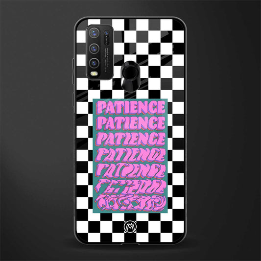patience checkered glass case for vivo y30 image
