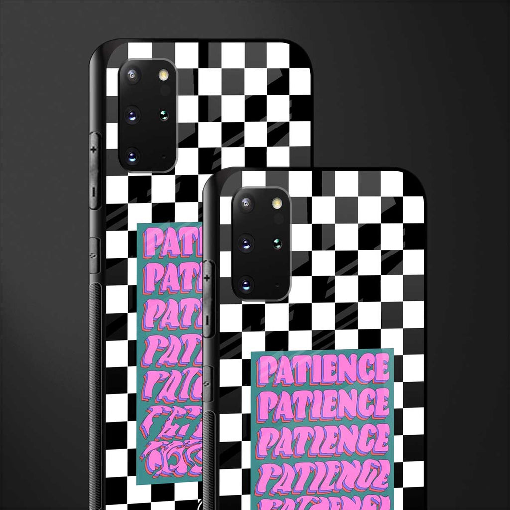 patience checkered glass case for samsung galaxy s20 plus image-2