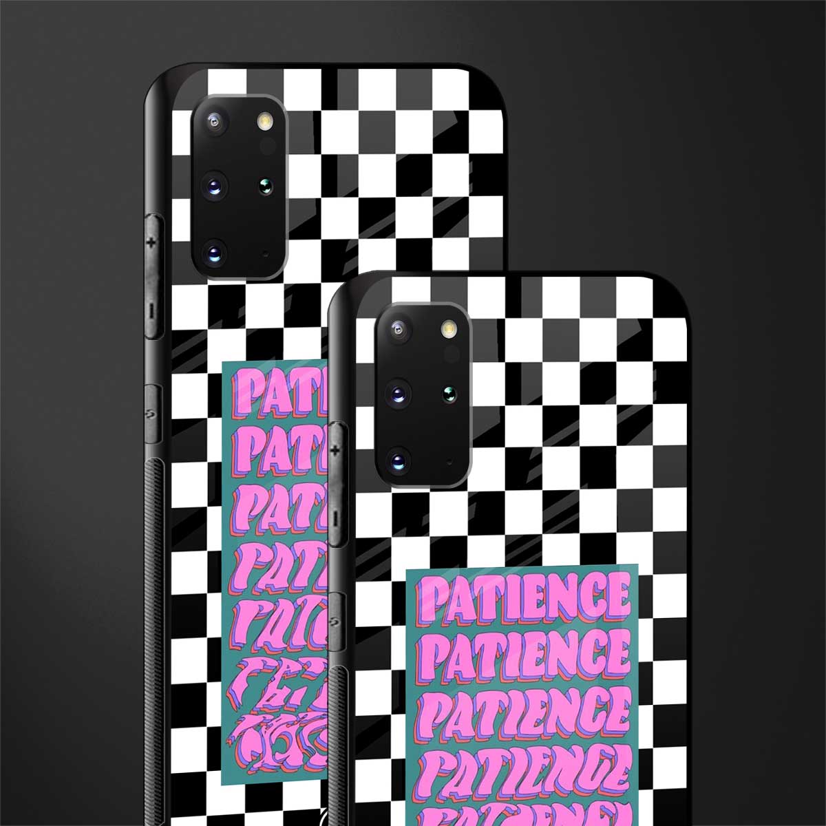 patience checkered glass case for samsung galaxy s20 plus image-2