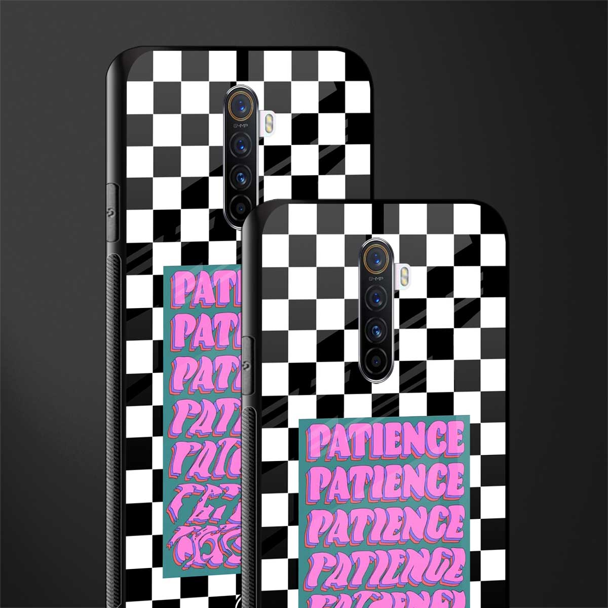 patience checkered glass case for realme x2 pro image-2