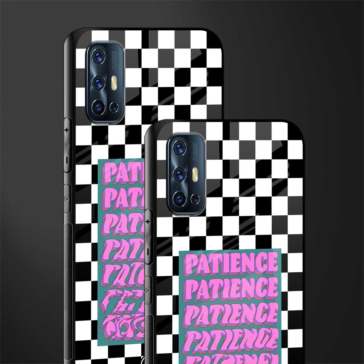 patience checkered glass case for vivo v17 image-2