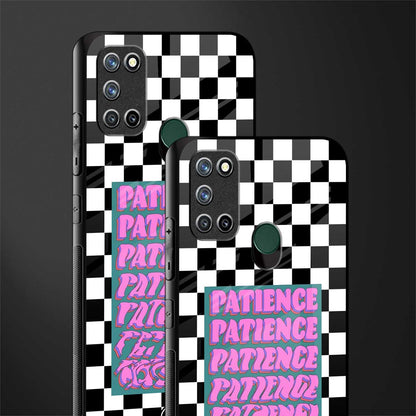 patience checkered glass case for realme 7i image-2
