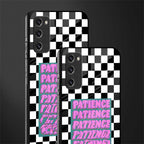 patience checkered glass case for samsung galaxy s20 fe image-2