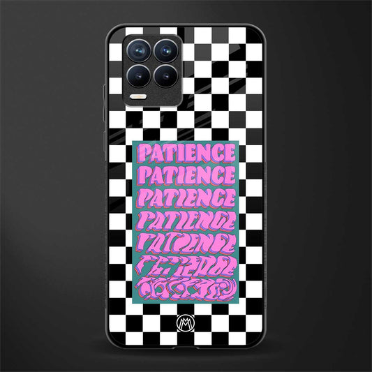 patience checkered glass case for realme 8 4g image
