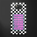 patience checkered glass case for poco x3 image