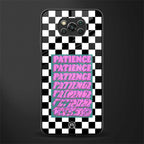 patience checkered glass case for poco x3 image