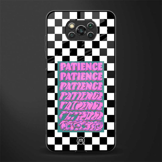 patience checkered glass case for poco x3 pro image