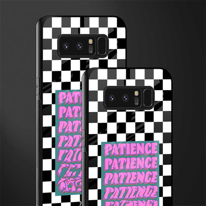 patience checkered glass case for samsung galaxy note 8 image-2