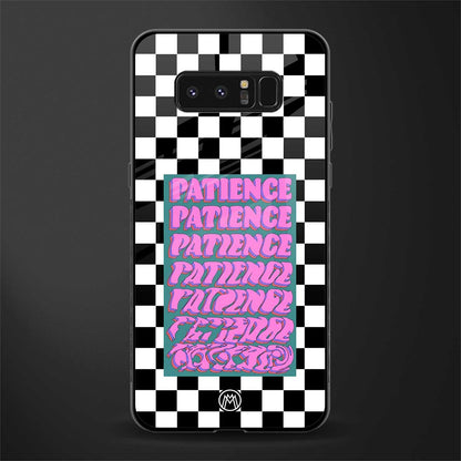 patience checkered glass case for samsung galaxy note 8 image