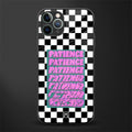 patience checkered glass case for iphone 11 pro image