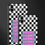 patience checkered glass case for iphone xs max image-2