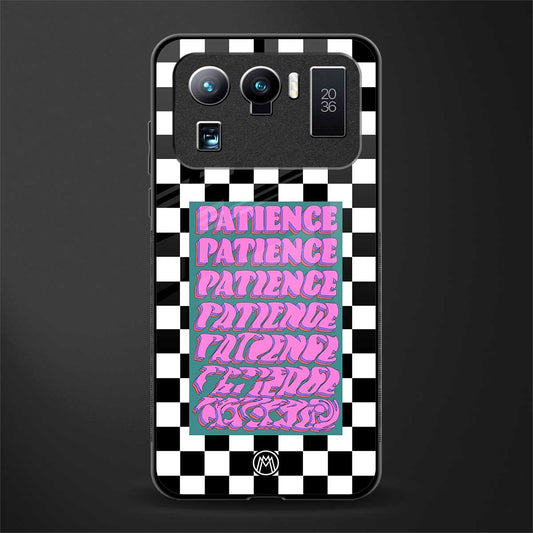 patience checkered glass case for mi 11 ultra 5g image