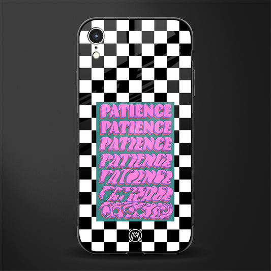 patience checkered glass case for iphone xr image