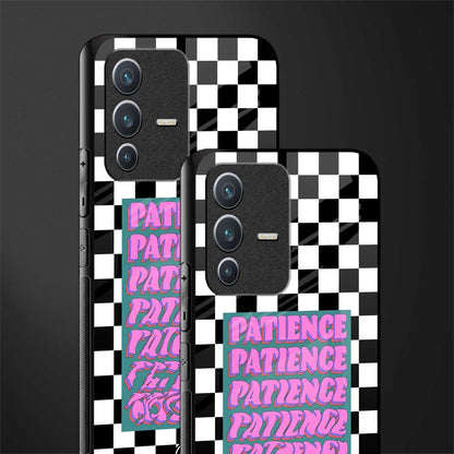 patience checkered glass case for vivo v23 5g image-2