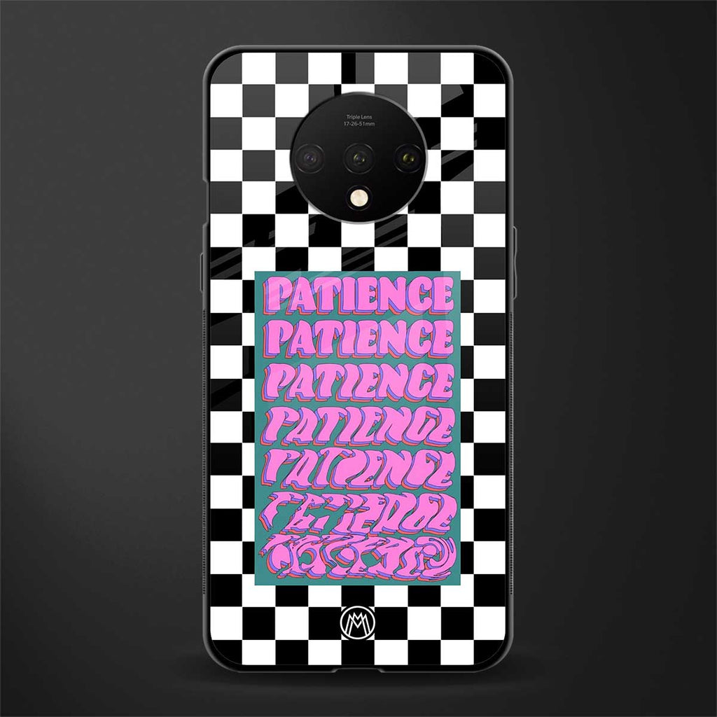 patience checkered glass case for oneplus 7t image