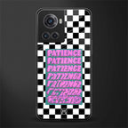 patience checkered back phone cover | glass case for oneplus 10r 5g