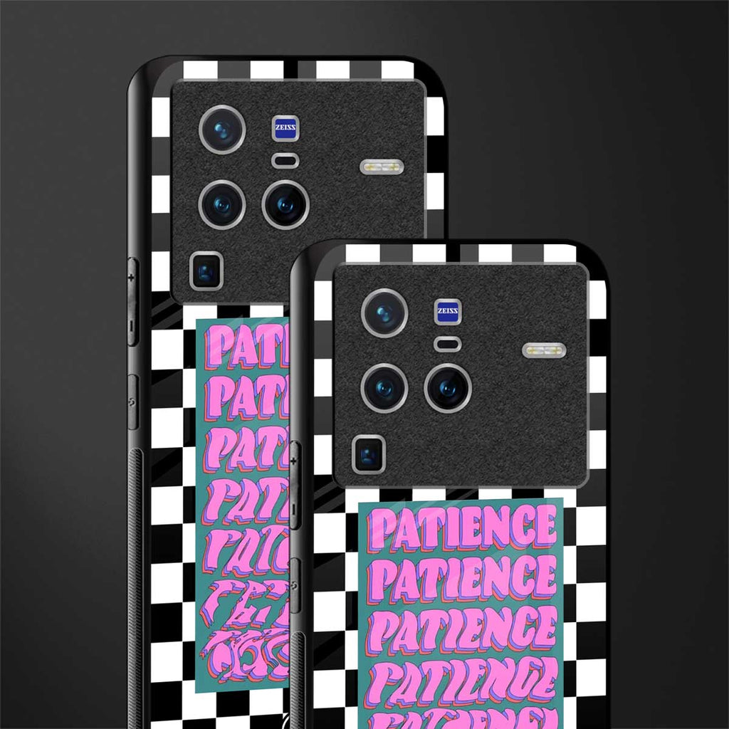 patience checkered glass case for vivo x80 pro 5g image-2
